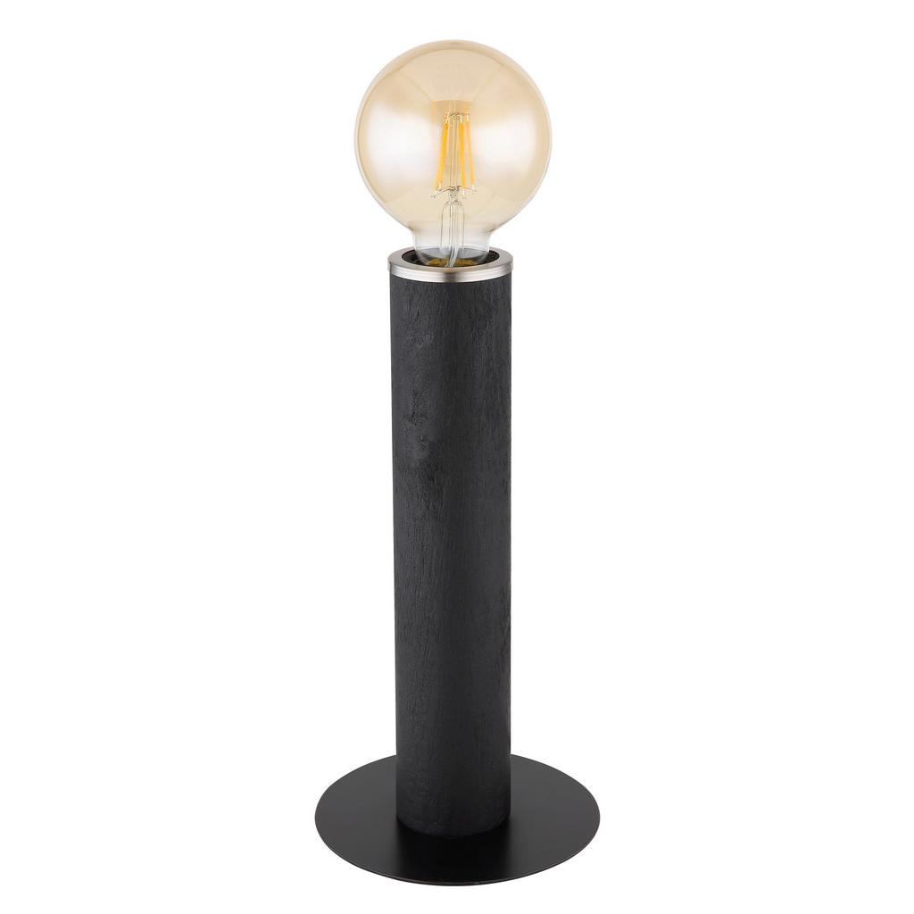 Tischlampe Schwarz/ Nickelfarben mit Schalter
