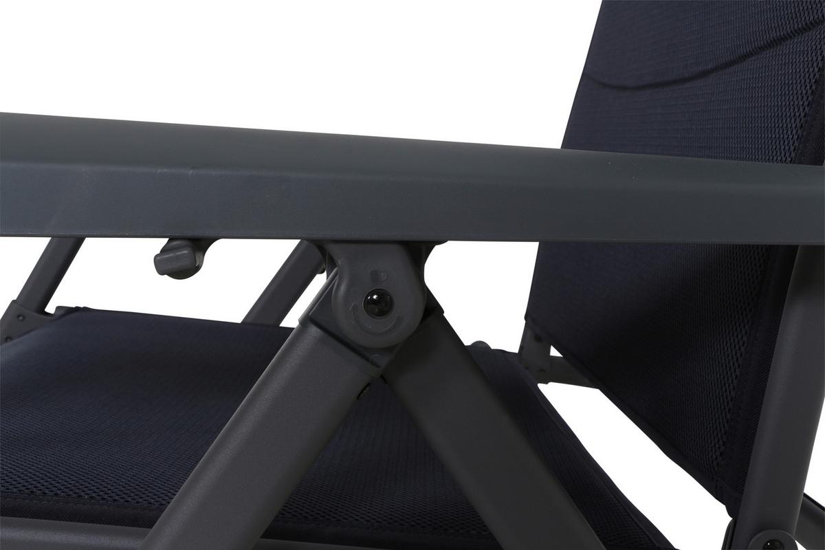 Sonnenliege Premium Aluminium, Verstellbar - Anthrazit, KONVENTIONELL, Textil/Metall (75/123/91cm) - Siena Garden