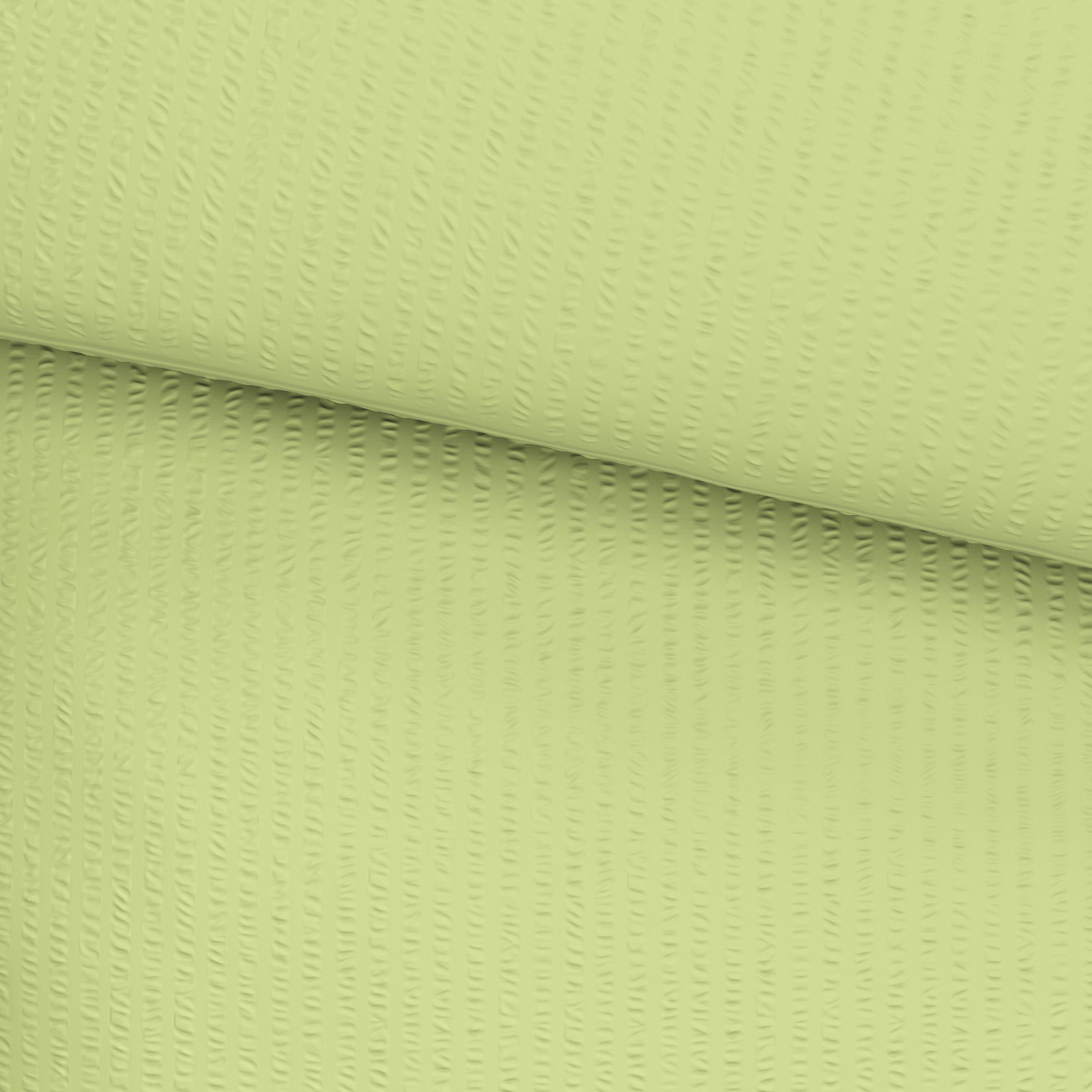 Seersucker Bettwäsche 140x200 cm Milena Baumwolle Grün - Grün, KONVENTIONELL, Textil (140/200cm) - Luca Bessoni