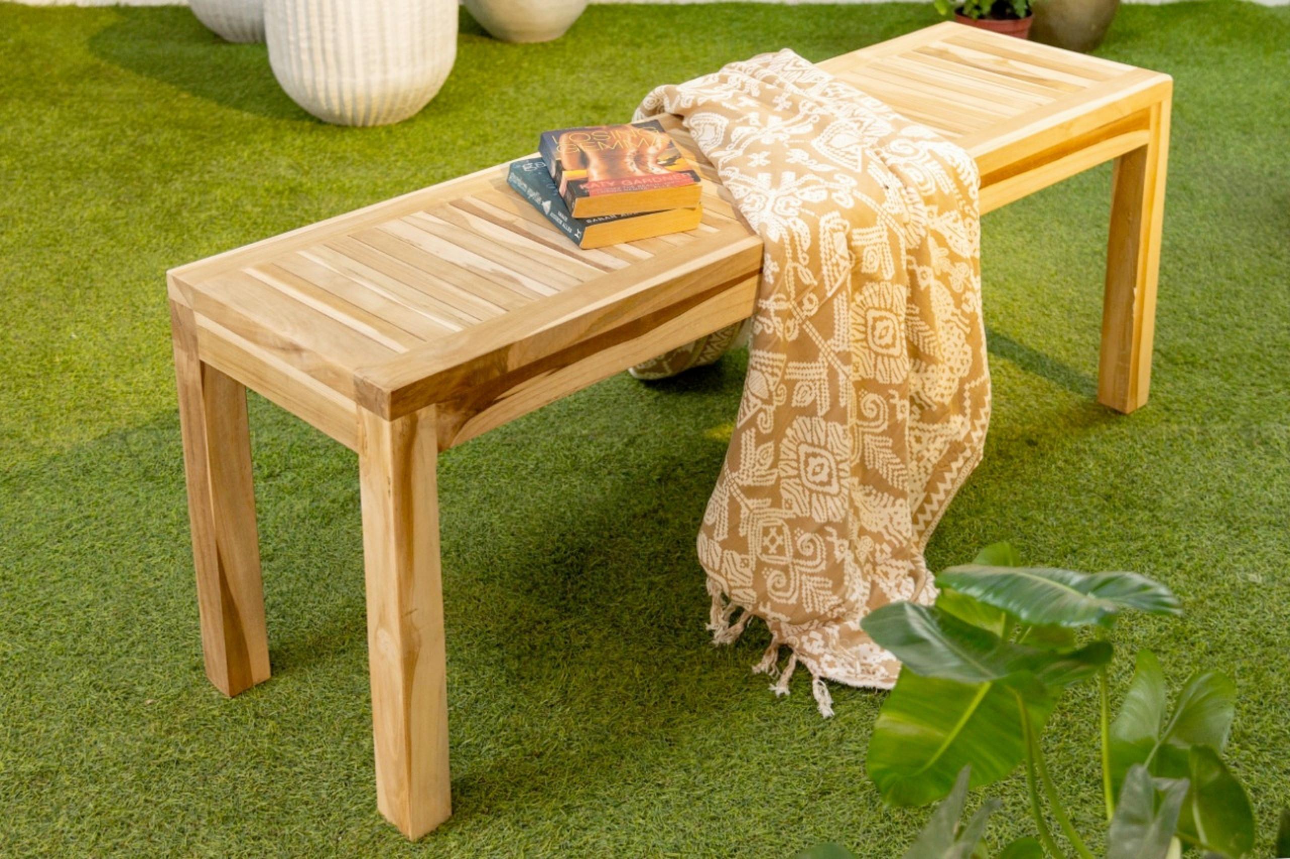 Gartenbank Biaro - Braun, Basics, Holz (35/46/120cm) - Gardenson