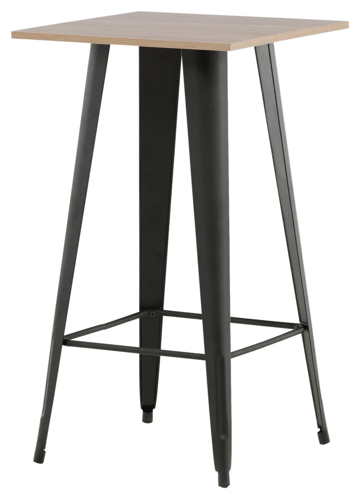 Barhocker Tempe - Beige/Schwarz, Design, Holzwerkstoff/Metall (60/105/60cm) - Livetastic