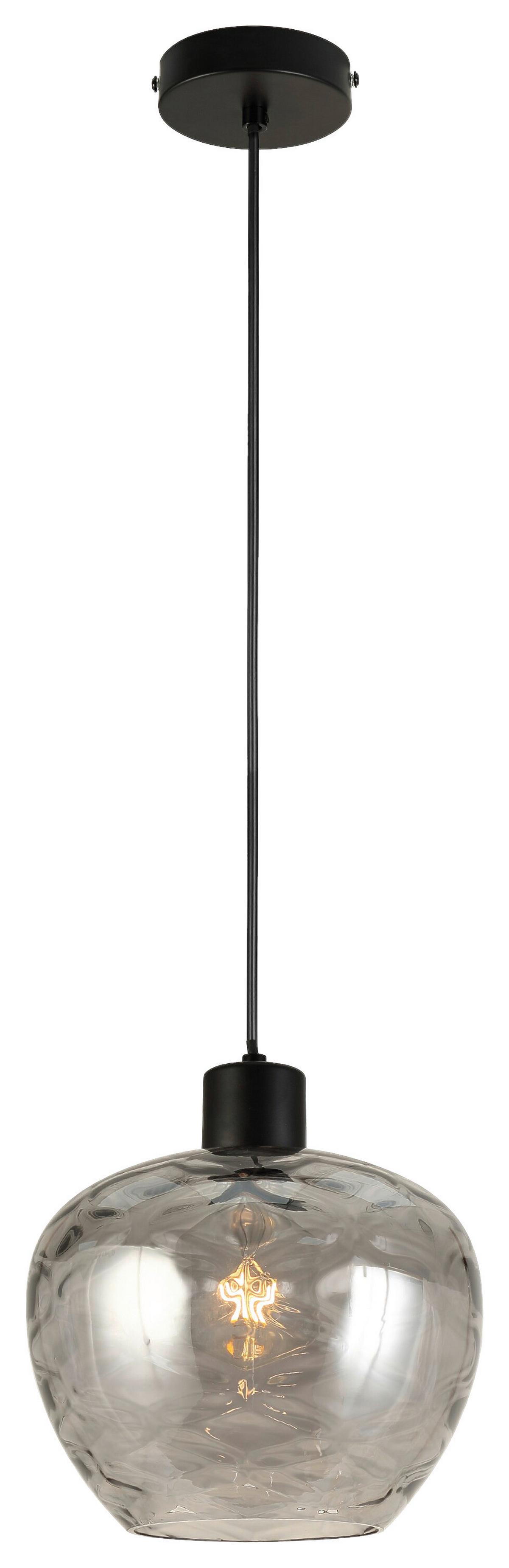 ZÁVĚSNÉ SVÍTIDLO RUZ - černá, Moderní, kov/sklo (24/120cm) - Modern Living