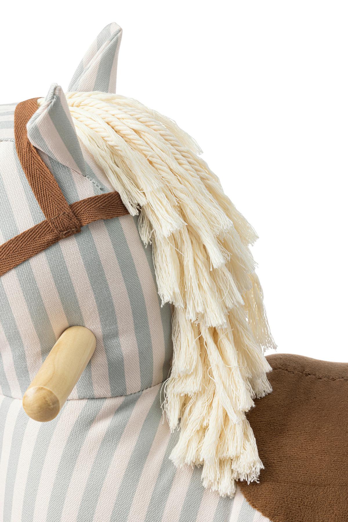 Schaukelpferd Lissi Echtholz, LxBxH: 68x30x56 cm - Multicolor, Basics, Holz/Textil (68/30/56cm) - BUNINO