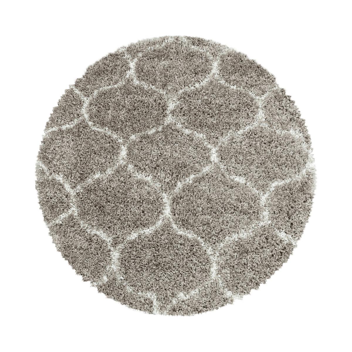 Webteppich Beige Naturfaser Salsa Ø 200 cm - Beige, Design, Textil (200cm)