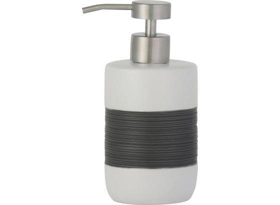Dávkovač Mydla Athen 122412 - biela/tmavosivá, Konvenčný, keramika (7,5/16cm) Dávkovač Mydla Athen 122412 - biela/tmavosivá, Konvenčný, keramika (7,5/16cm)