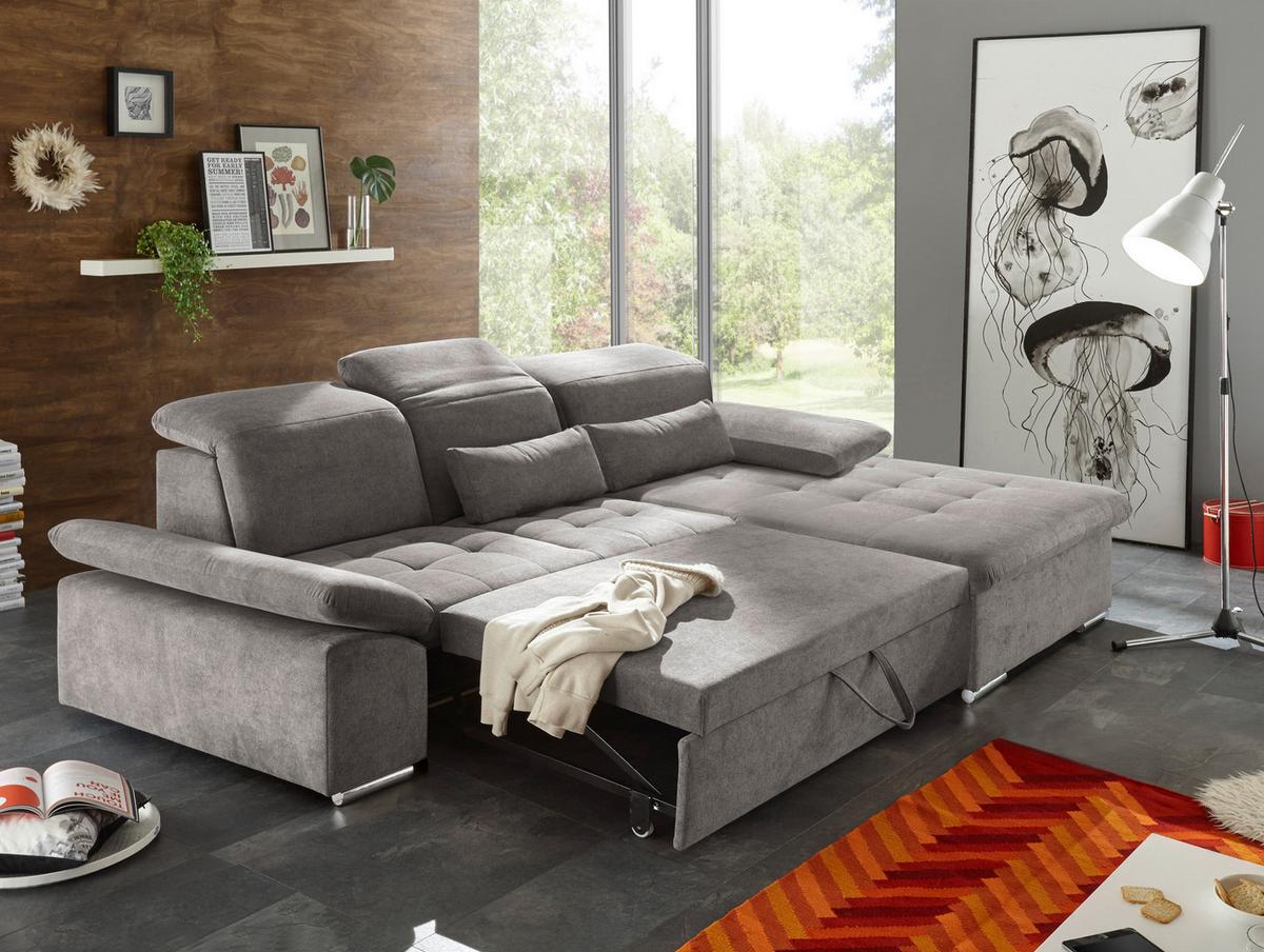 ROHOVÁ SEDAČKA WAYNE LC - barvy stříbra/jílová barva, Konvenční, kompozitní dřevo/textil (276/188cm) - MID.YOU