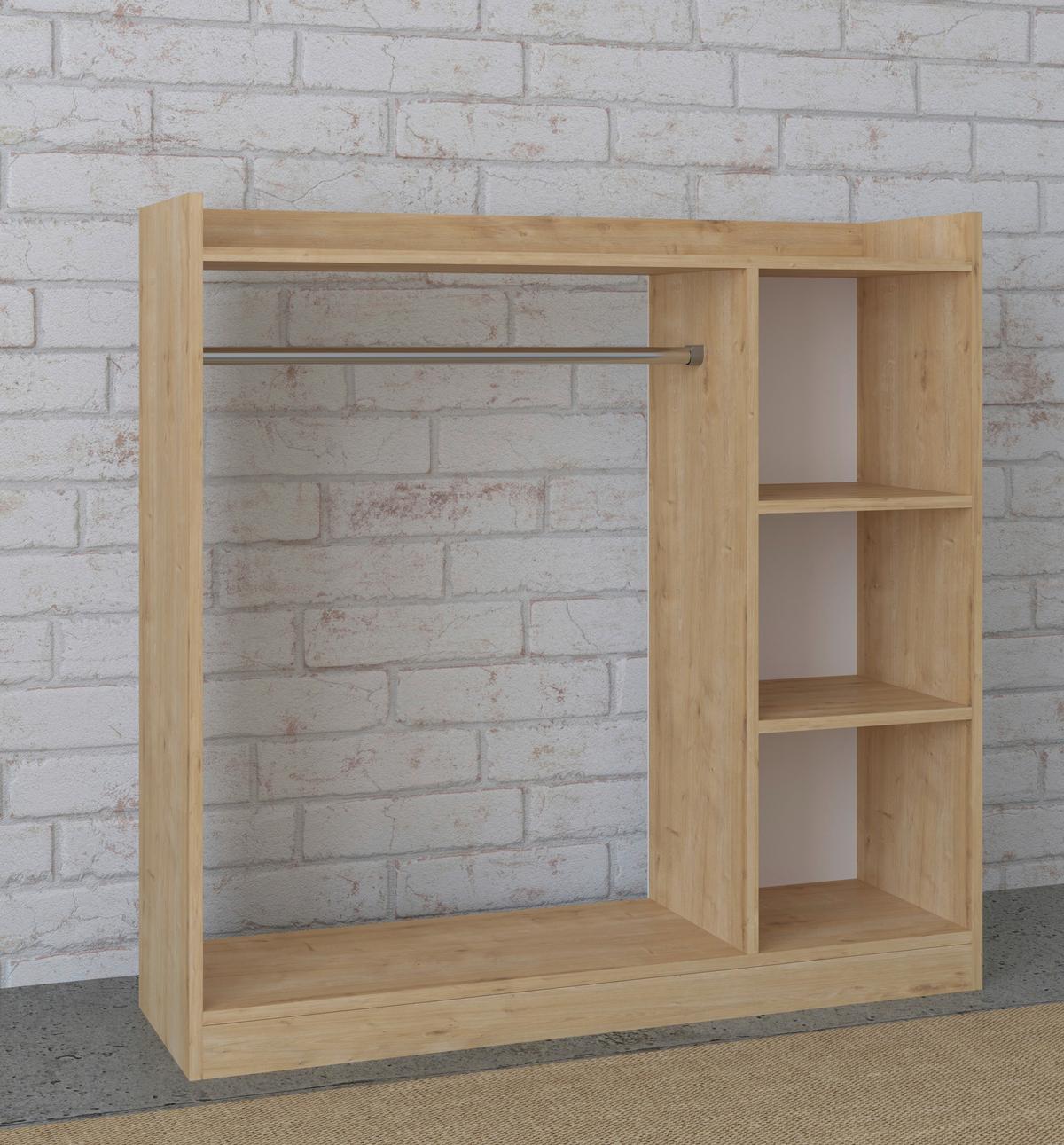 Kleiderschrank Palosa Honigeiche Dekor - Honigeiche, Design, Holzwerkstoff (124/120/35cm) - MID.YOU