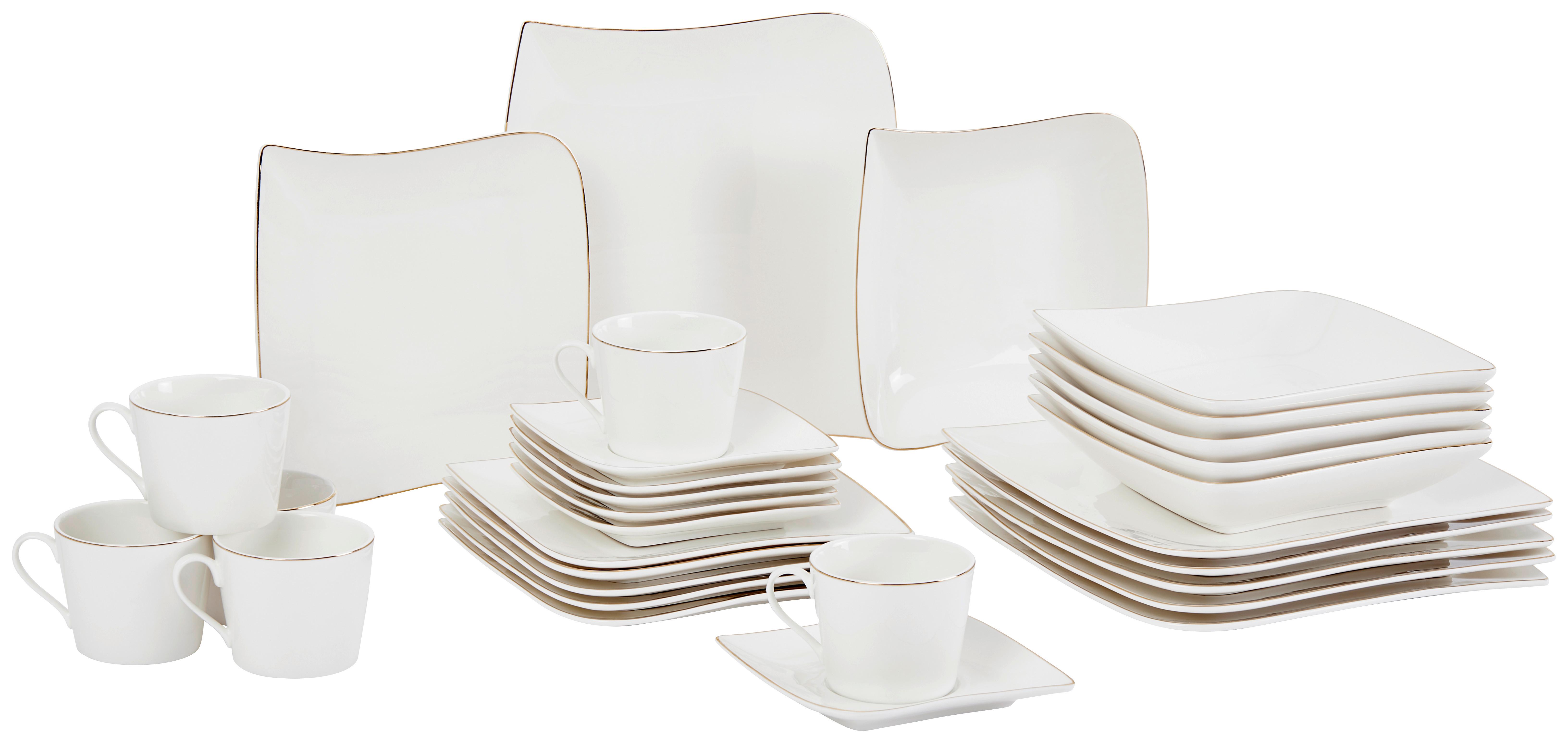 Kombiservice Levinia Porzellan 6 Personen Geschirr Set