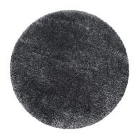 Hochflor Teppich Grau Brilliant Rund Ø 120 cm - Grau, Basics, Textil (120cm)