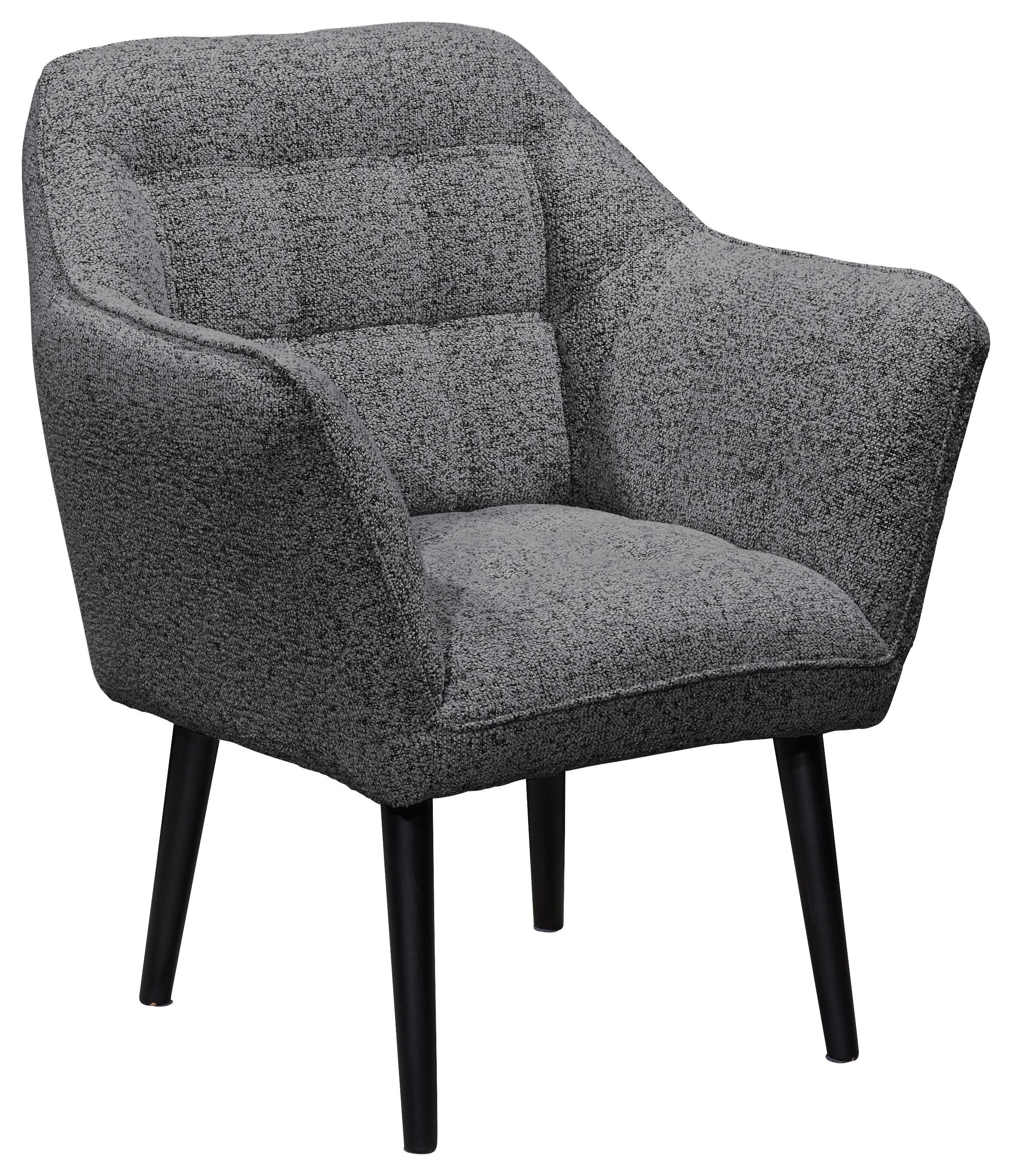 Sessel Lynn Anthrazit B: 84 Cm - Anthrazit/Schwarz, KONVENTIONELL, Textil (84/87/70cm) - MID.YOU