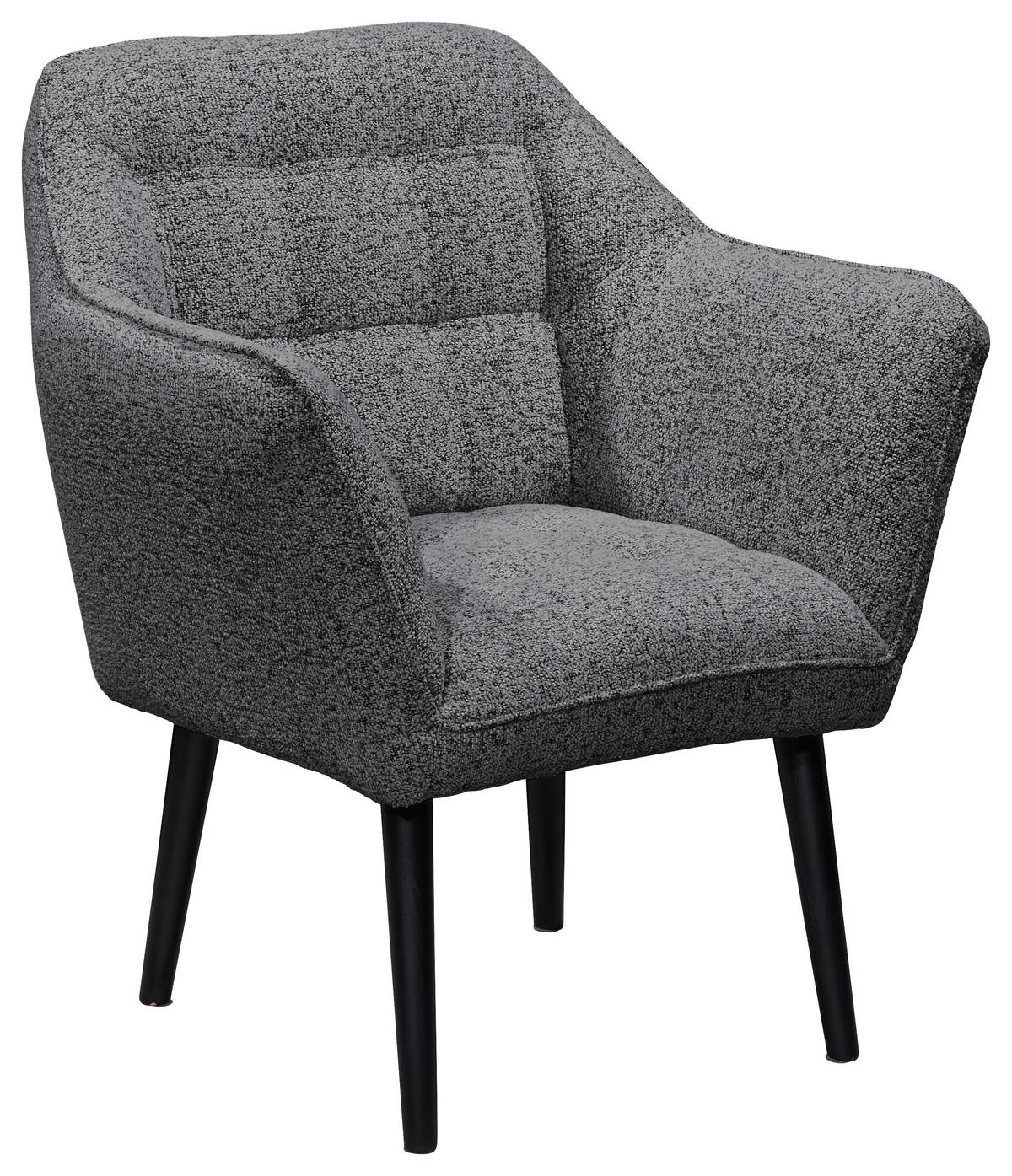 Sessel Lynn Anthrazit B: 84 cm - Anthrazit/Schwarz, KONVENTIONELL, Textil (84/87/70cm) - MID.YOU