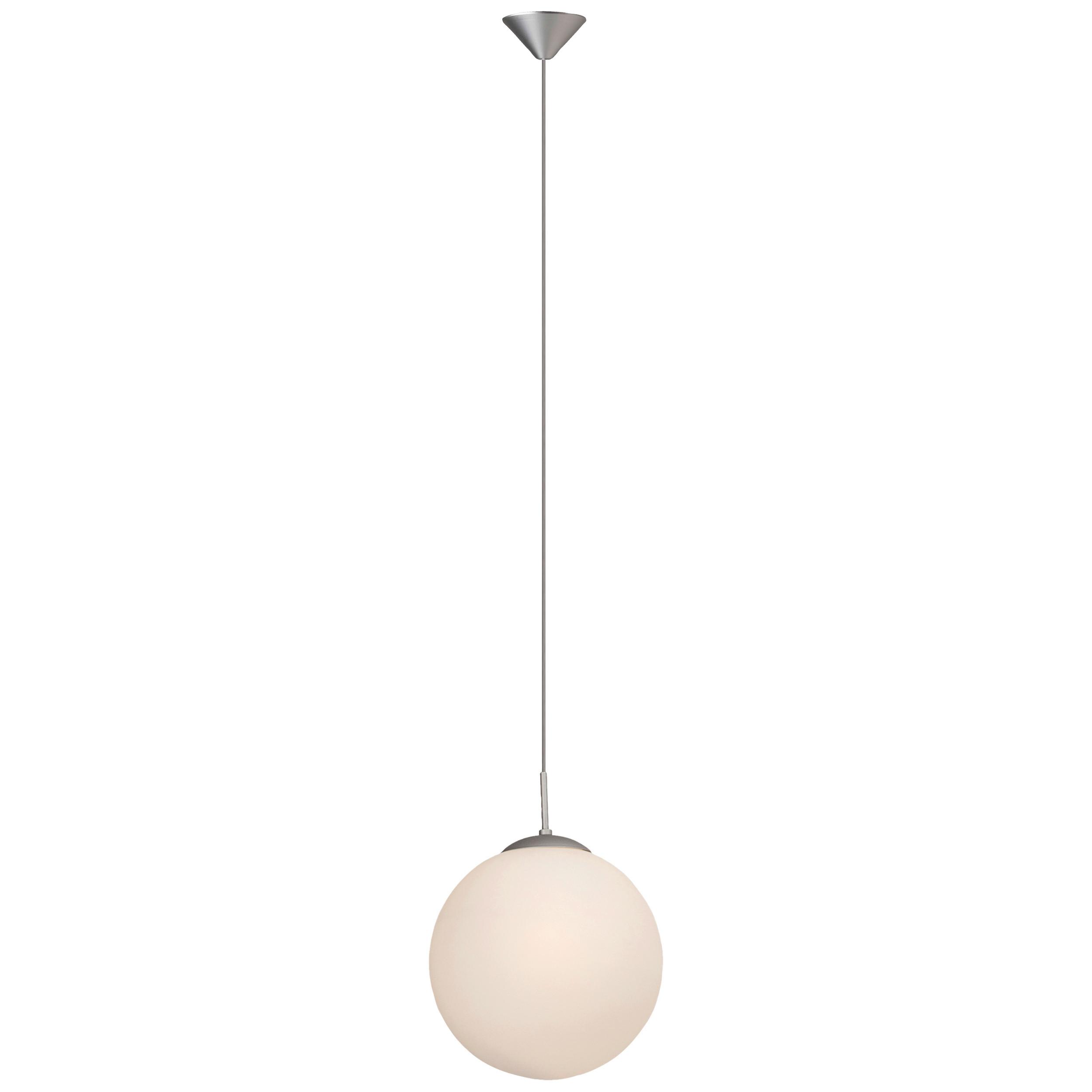 Hängeleuchte Fantasia H: 108cm 1-Flammig, Kugelförmig - Silberfarben/Weiß, Basics, Glas/Metall (30/108cm) - Brilliant