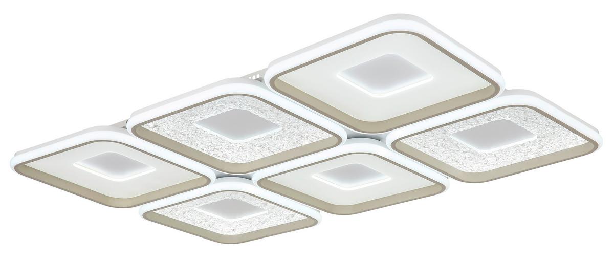 LED-Deckenleuchte Memory-Funktion - Sandfarben/Klar, Design, Kunststoff/Metall (100,1/67/7,8cm) - Globo