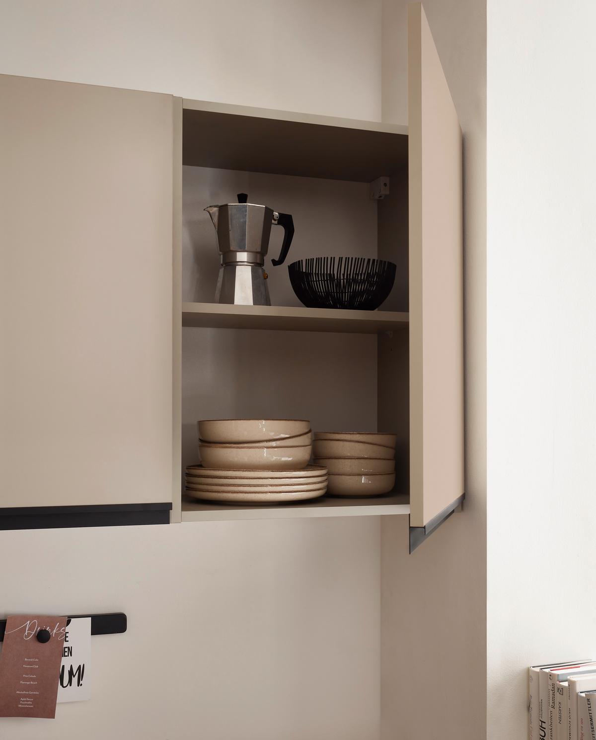 Kuchyňská linka 220 cm, NIZZA - hedvábně šedá/barvy dubu, Trend, kov/kompozitní dřevo (220cm) - P & B