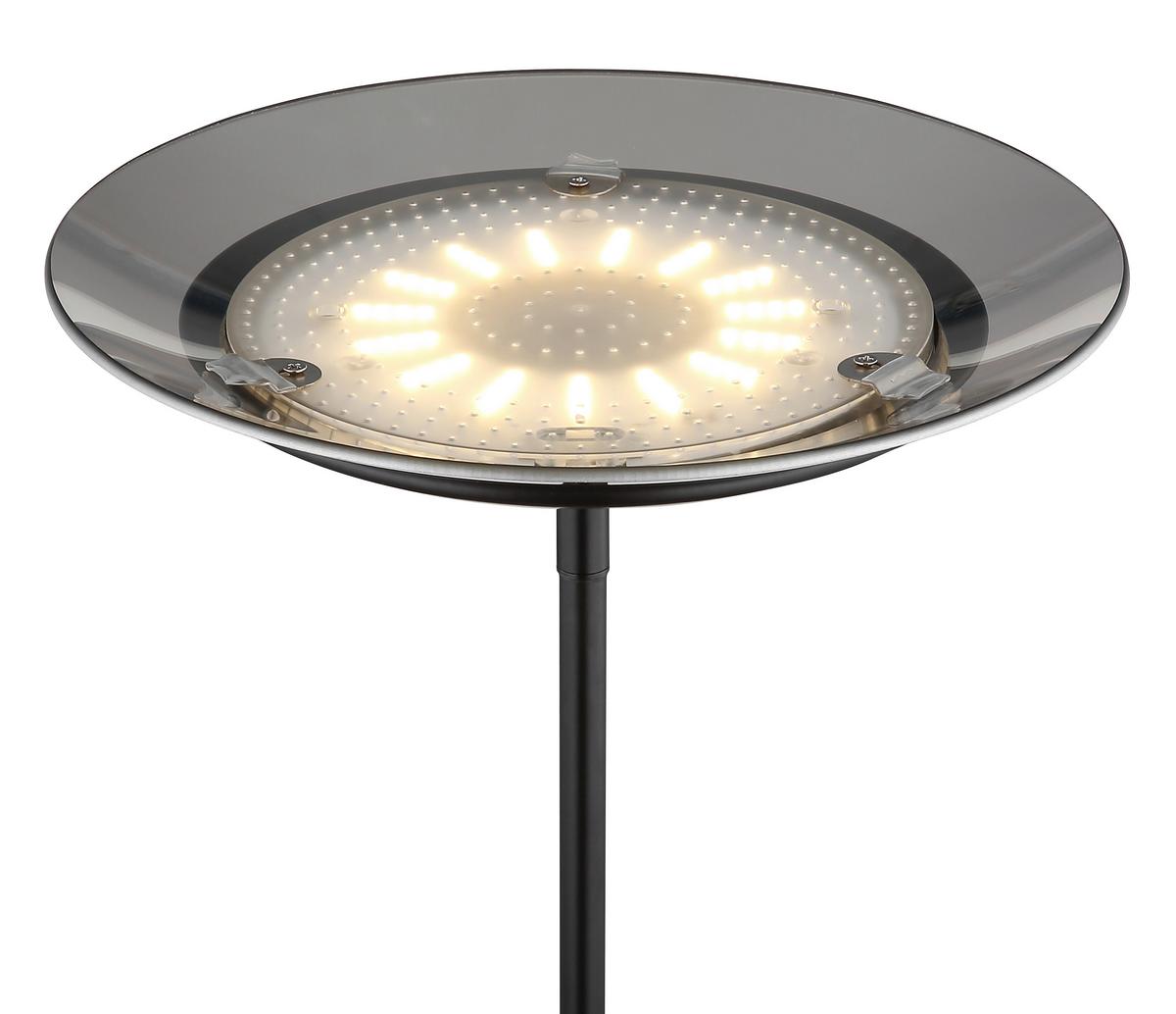 Led-deckenfluter 58009s - Schwarz, KONVENTIONELL, Glas/Kunststoff (30/178,5cm) - Globo