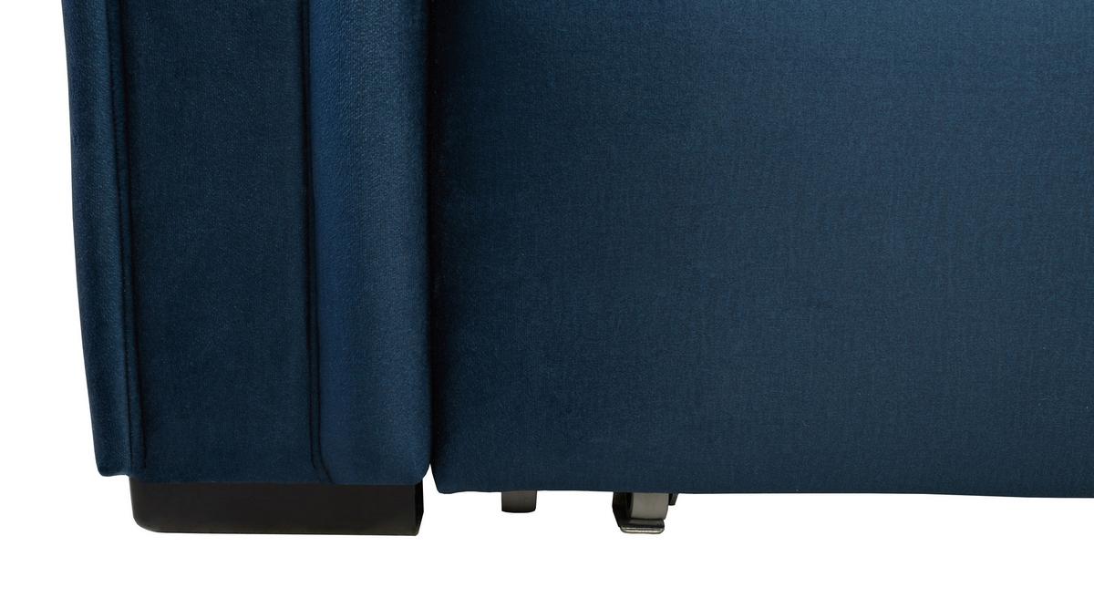 Schlafsofa Cupido - Schwarz/Dunkelblau, Design, Textil (213/86/99cm) - MID.YOU