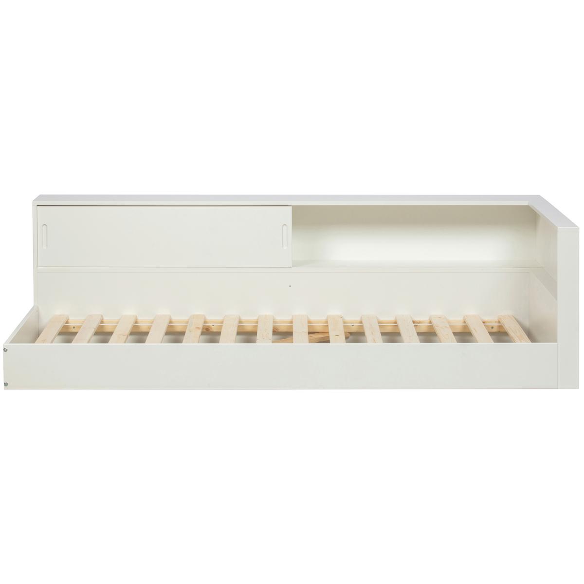 Bett Connect für Lattenrost Geeignet, Weiß 90x200 cm - Weiß, Design, Holz (90/200cm) - Livetastic