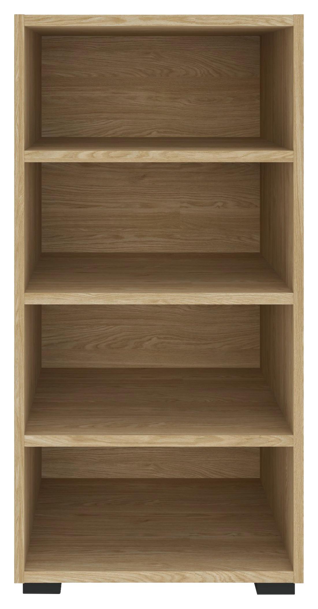 REGÁL UNIT-ELEMENTS MAXI - čierna/farba duba, Modern, kompozitné drevo (45,6/89,6/40cm) - Ondega