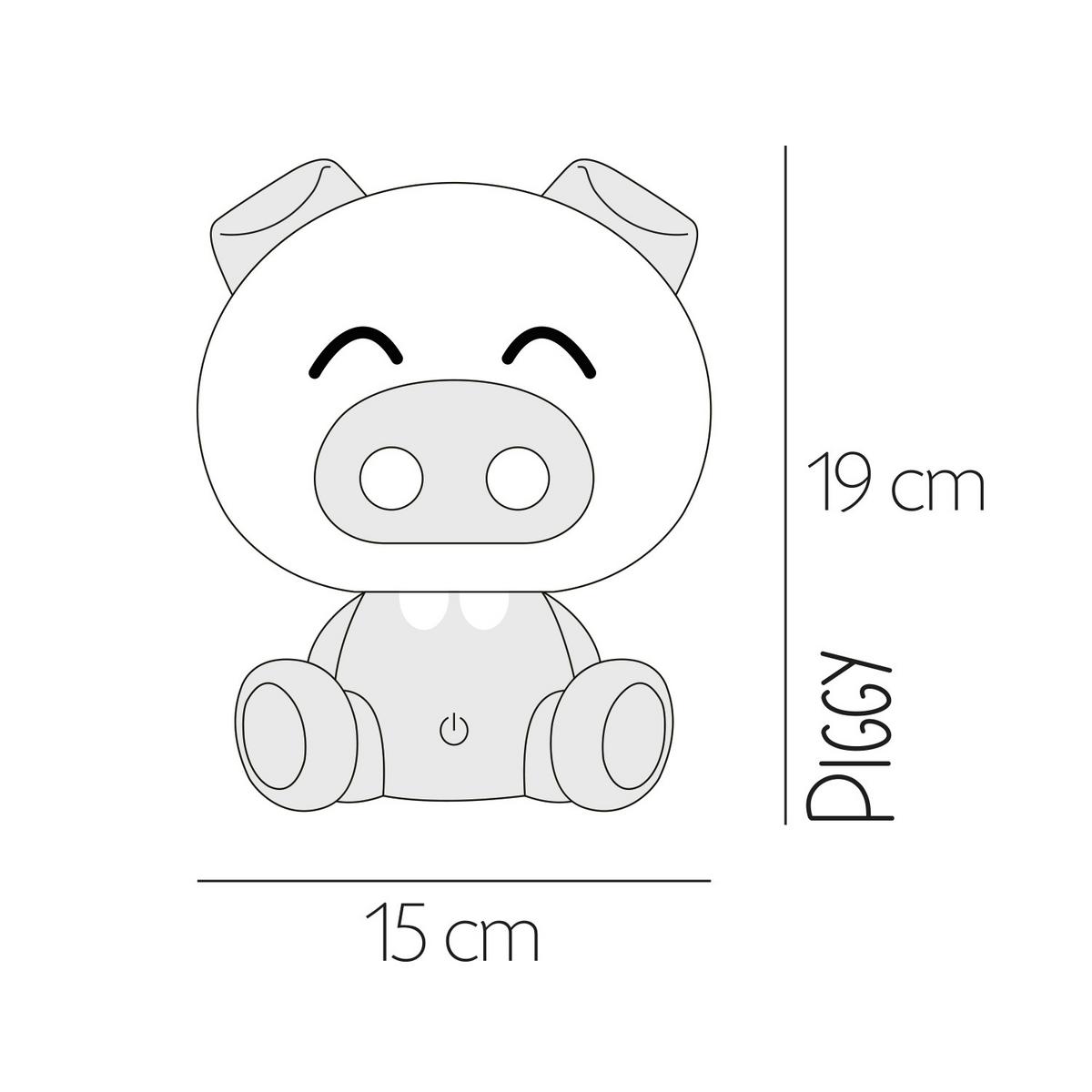 Kindertischleuchte 074/lc - Hellblau, Basics, Kunststoff (15/15/19cm)