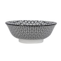 Hlboký tanier SHIVA - čierna/biela, Lifestyle, keramika (21/7,8cm) - Mömax