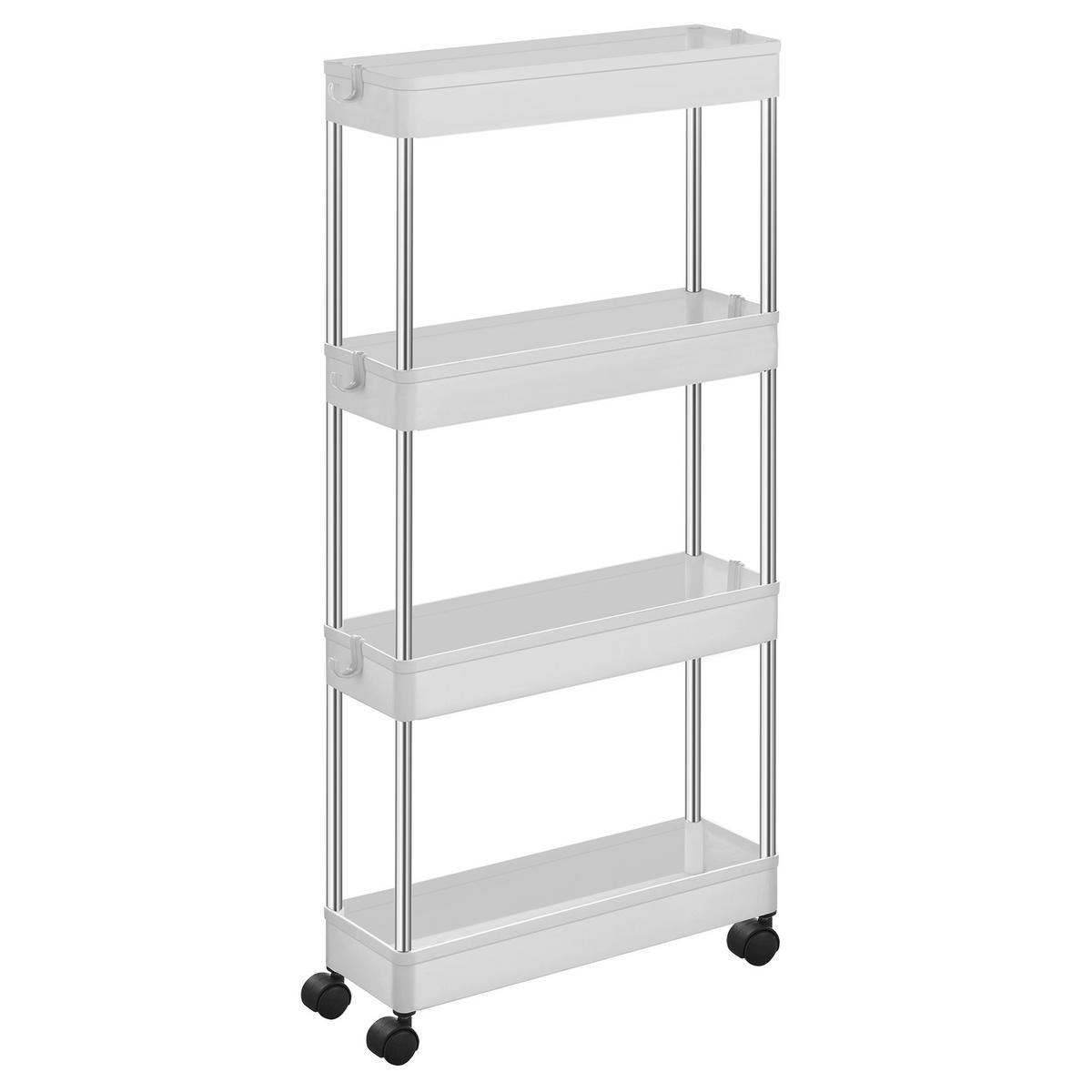 Servierwagen Weiß B: 42 Cm - Weiß, Basics, Kunststoff/Metall (42/86/14.4cm)