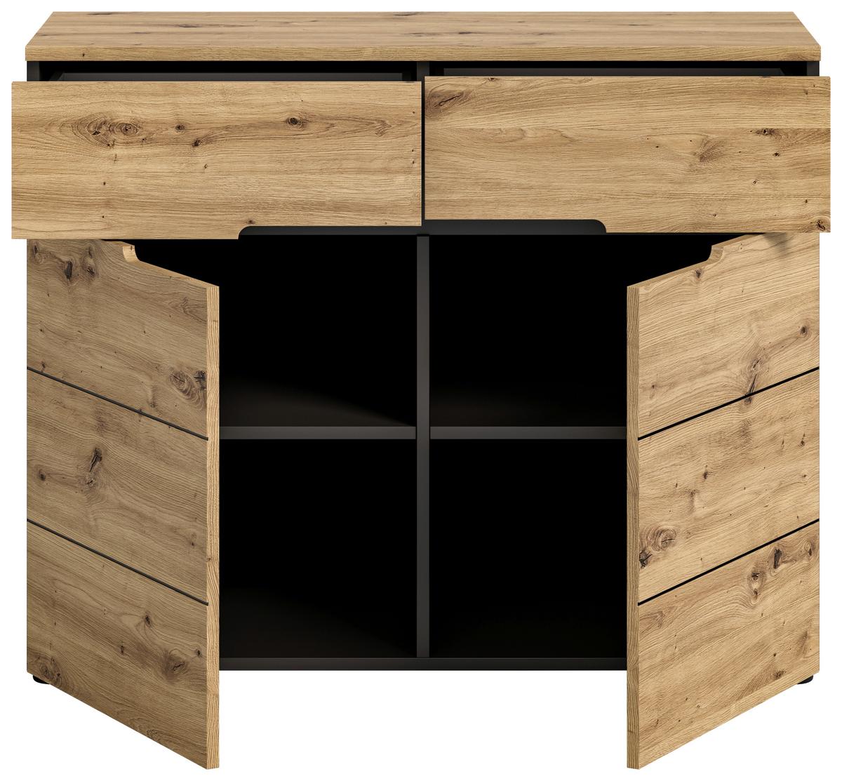 Kommode Canu Eiche Artisan B: 100 cm - KONVENTIONELL, Holzwerkstoff (100/81/40cm) - MID.YOU