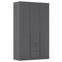 Drehtürenschrank Alabama Grau Metallic B: 136 Cm - Grau, MODERN, Holzwerkstoff (136/229/54cm) - Rauch Möbel