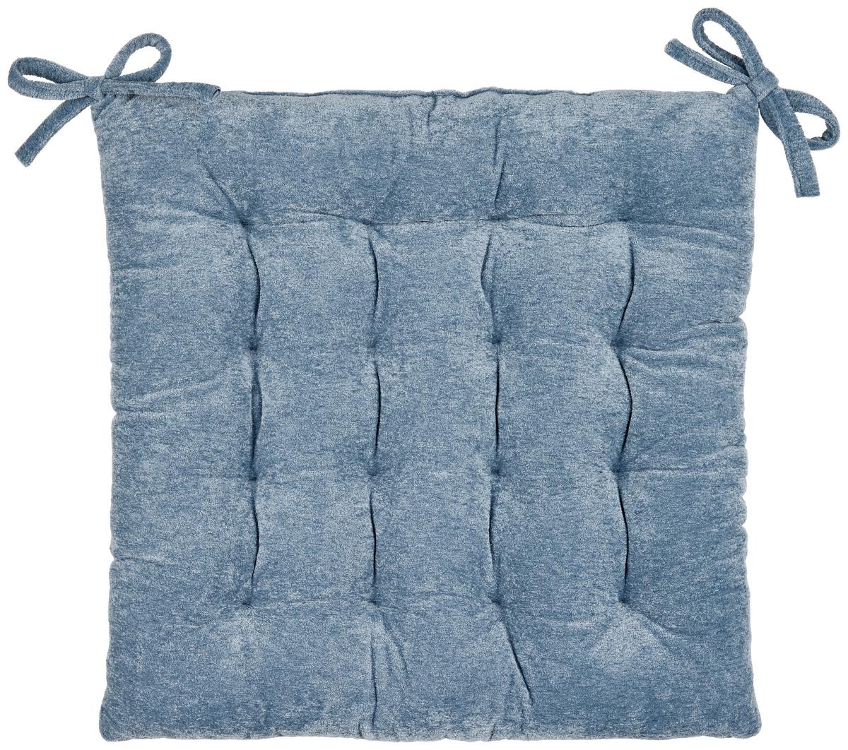 Ülőpárna Anika Kb. 40/40cm - kék, Romantik / Landhaus, textil (40/40/4cm) - James Wood