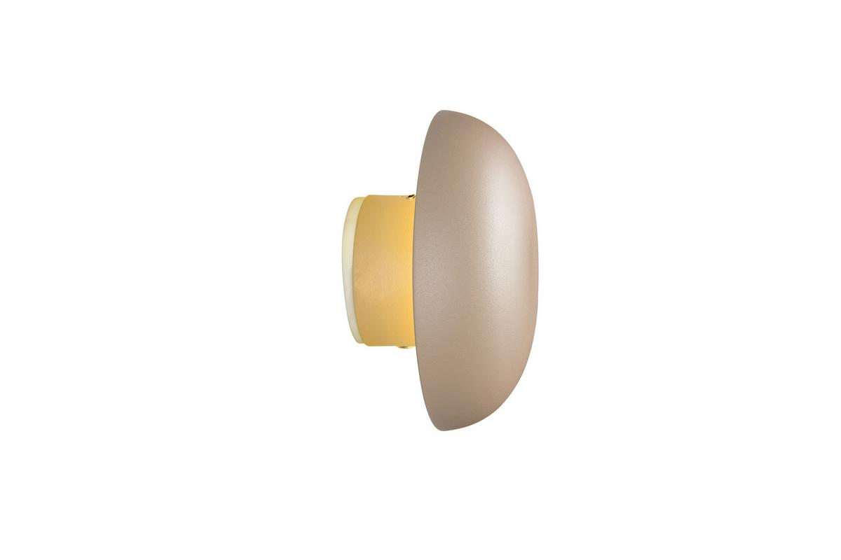 LED-Wandleuchte Davey Beige D: 15,5 cm - Beige, Design, Metall (15,5/8,4cm)