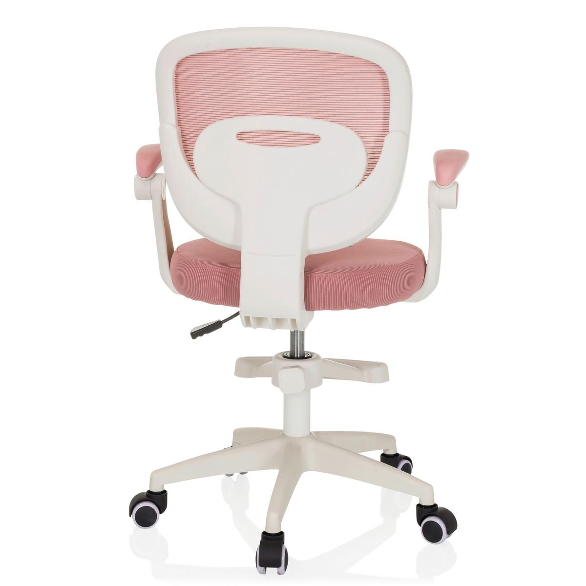 Jugenddrehstuhl Miko W Eco Rosa B: 61 cm - Rosa/Weiß, MODERN, Kunststoff/Textil (61/84-97/55cm) - MID.YOU