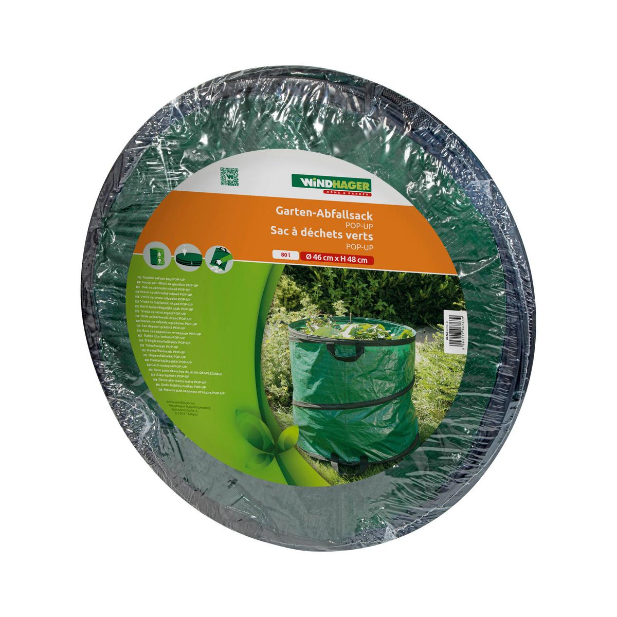 Gartenabfallsack Bxh: 46x48 Cm Volumen Ca. 80 L - Grün, Basics, Kunststoff (46/48cm) - Windhager