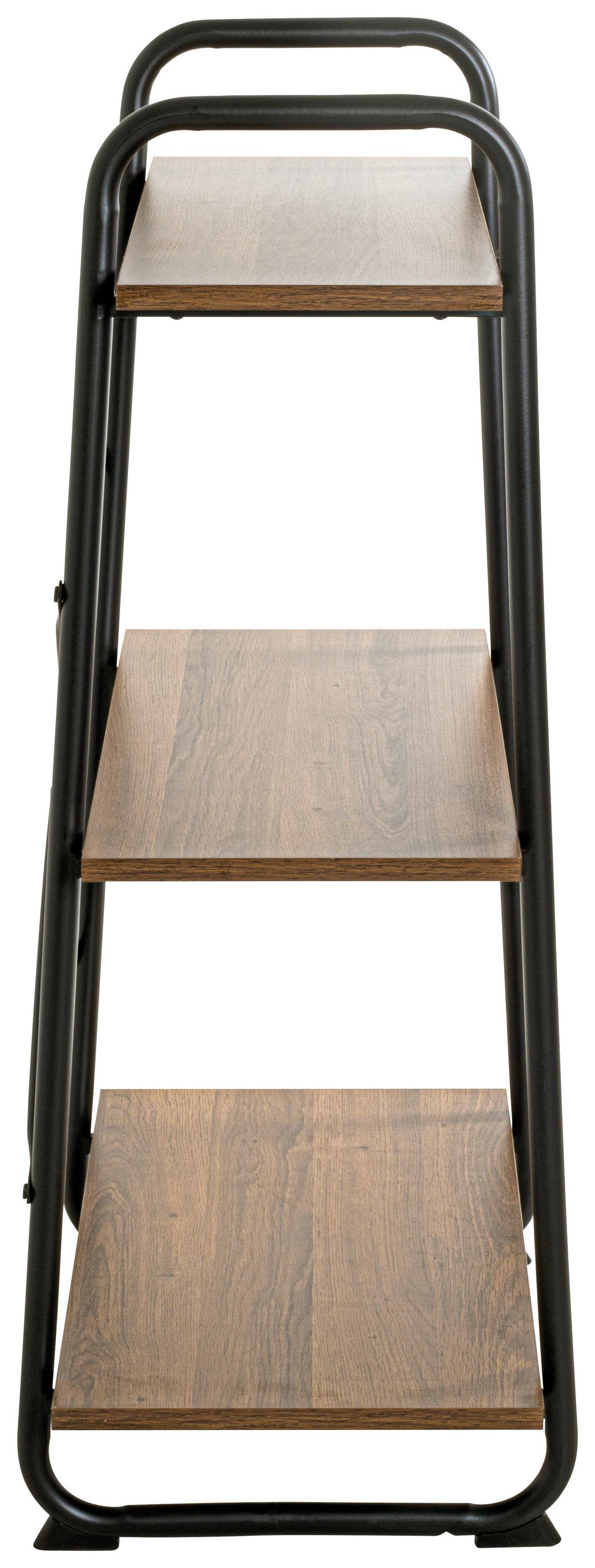 REGÁL HENGELO 3 - černá/barvy dubu, Moderní, kov/kompozitní dřevo (60/93/36cm) - Mömax