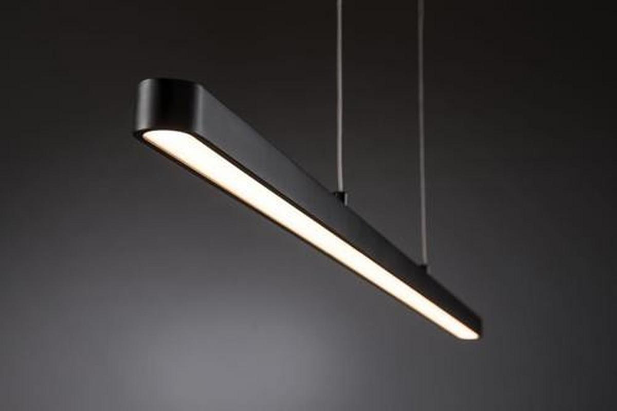 Led-hängeleuchte Lento H: 150 Cm Höhenverstellbar - Schwarz, Design, Kunststoff/Metall (100/150cm) - Paulmann