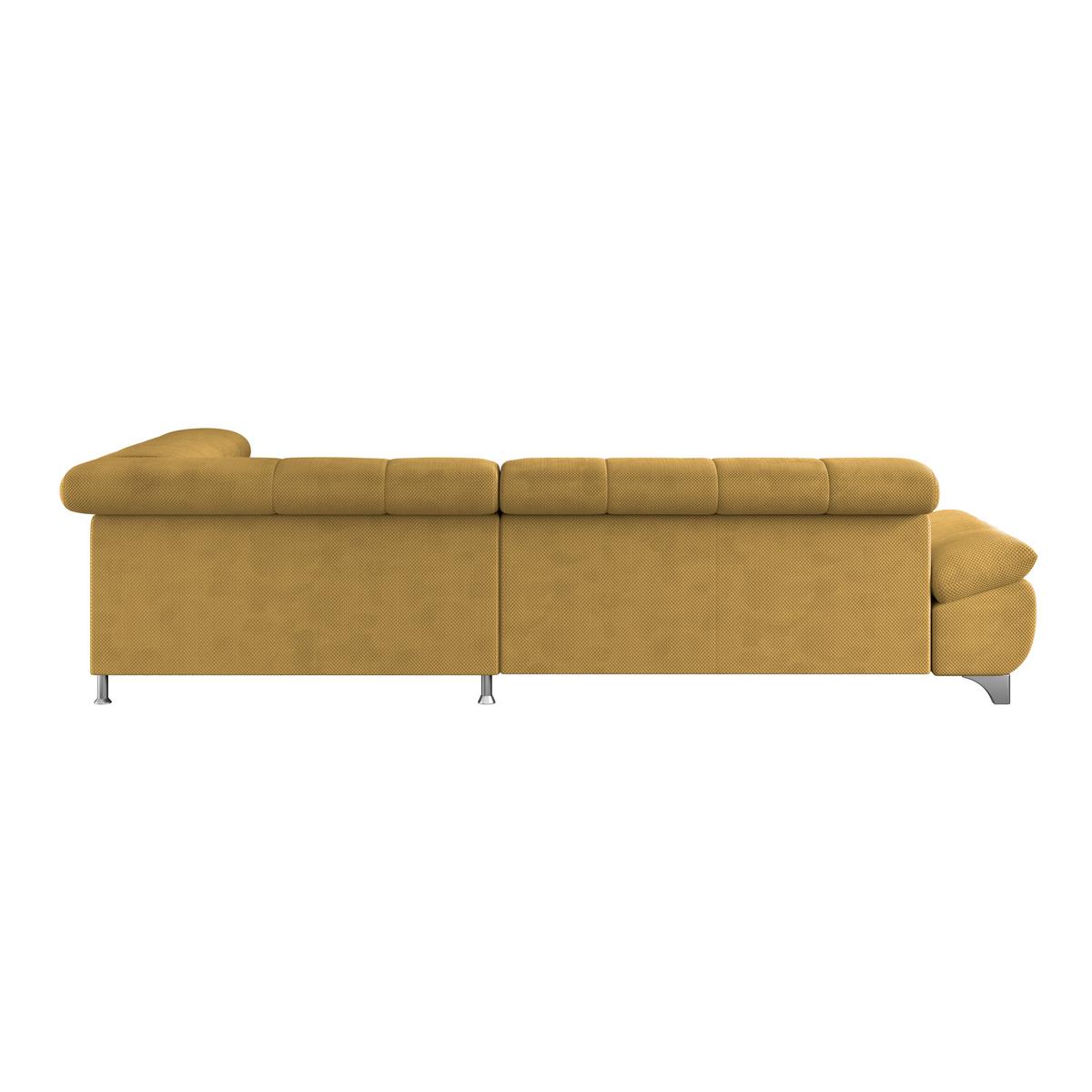 Ecksofa Gemini Senfgelb, B: 312cm - Chromfarben/Senfgelb, KONVENTIONELL, Textil (312/234cm)