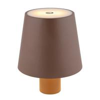 Akku-tischleuchte 58438brs Für Flaschen 3cm - Weiß/Braun, Trend, Kunststoff/Metall (10,6/13cm) - Globo