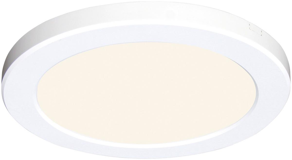 Led-deckenleuchte Dina Ø 30 Cm M. Fixierbaren Farben - Weiß, MODERN, Kunststoff (29,8/1,8cm) - Luca Bessoni