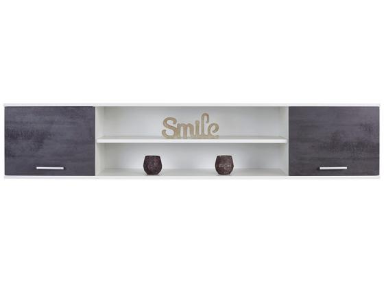 Hängeschrank Star - Dunkelgrau/Weiß, KONVENTIONELL, Holzwerkstoff (204/40,6/38cm) Hängeschrank Star - Dunkelgrau/Weiß, KONVENTIONELL, Holzwerkstoff (204/40,6/38cm)