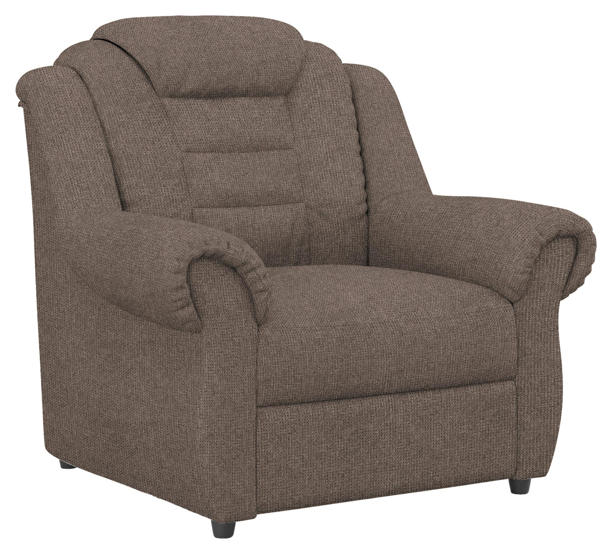 Polstersessel Boston Taupe Chenille - Taupe/Schwarz, KONVENTIONELL, Textil (104/102/101cm) - Livetastic