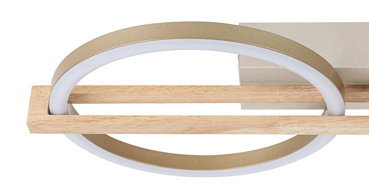 LED-Deckenleuchte Camillo - Champagner/Naturfarben, Basics, Holzwerkstoff/Kunststoff (46/20/6cm) - Luca Bessoni
