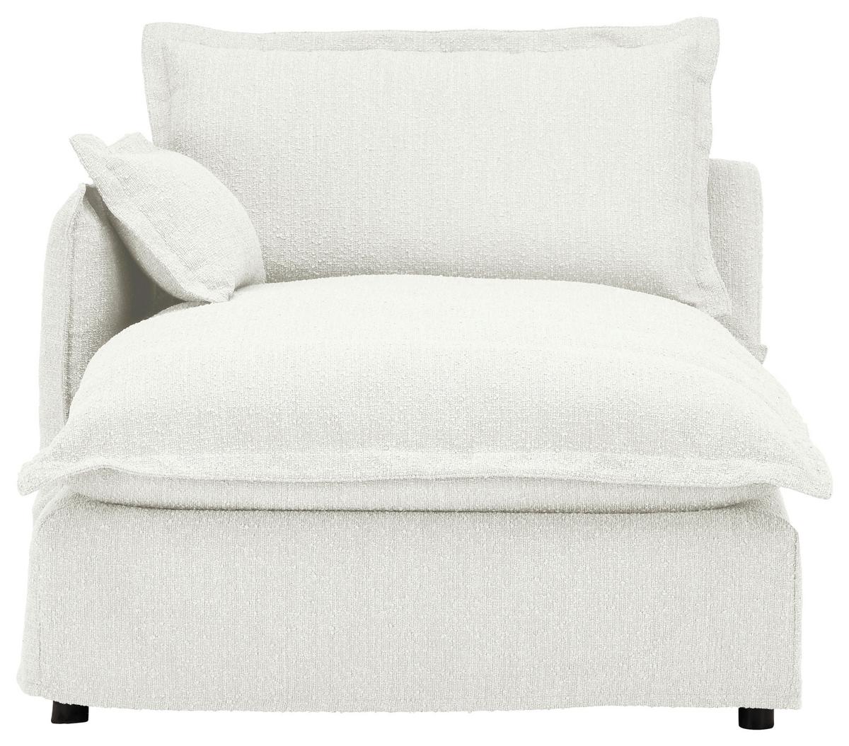 Ecksofa Toscana - Schwarz/Weiß, Trend, Textil (165/295cm) - Livetastic