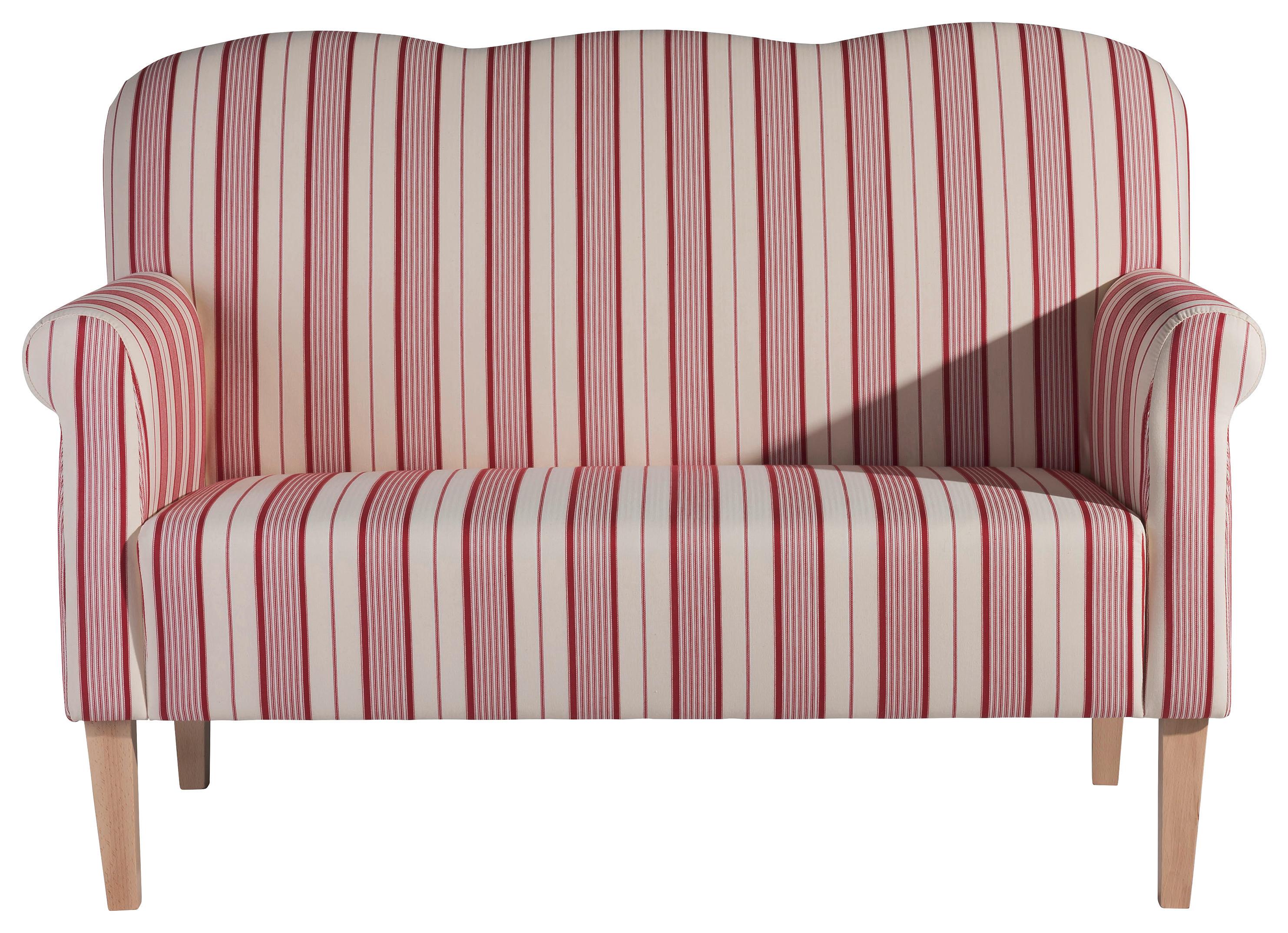 2-Sitzer-Sofa Jule Mit Armlehnen, Rot/Beige - Beige/Rot, Design, Textil (147/103/84cm) - Max Winzer