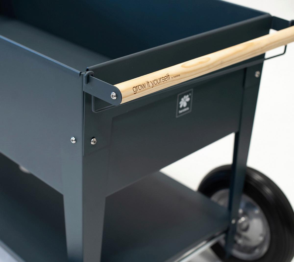 Hochbeet Stahl Swivel mit Ablagen 60/80/120 cm - Anthrazit, Basics, Metall (60/80/120cm)