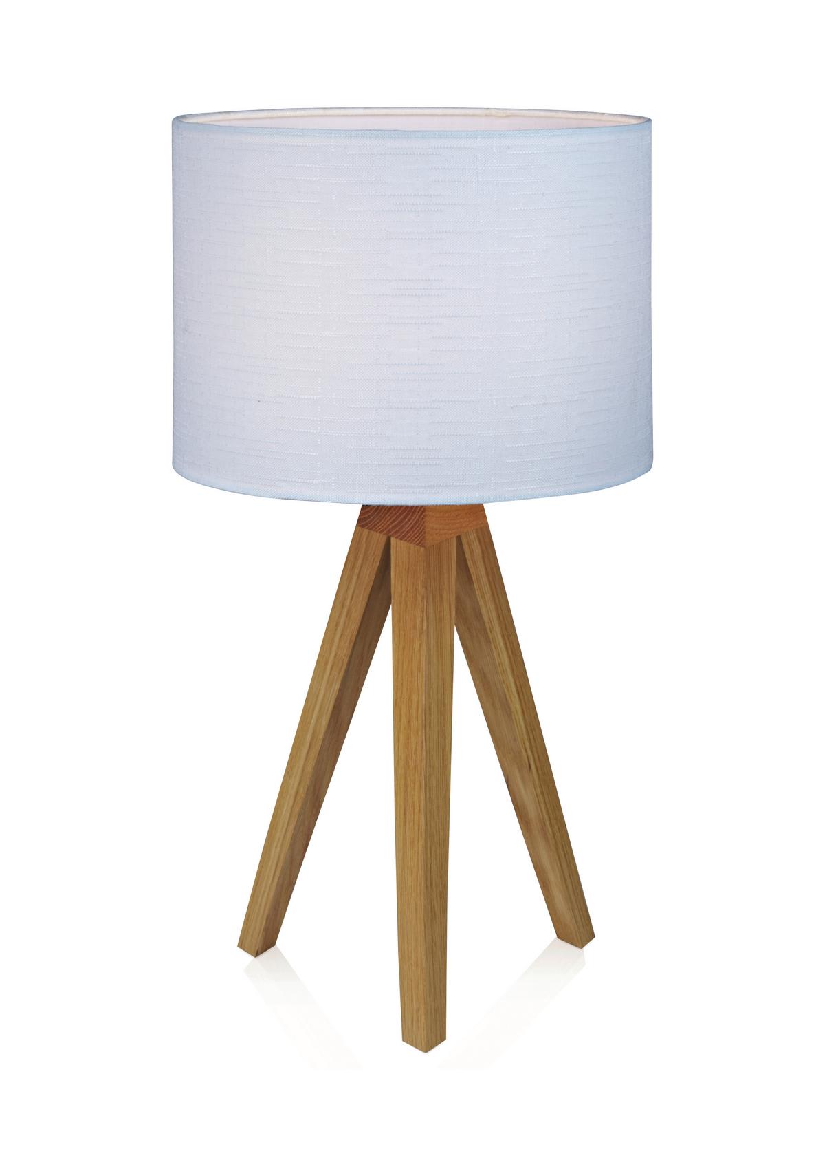 Tischleuchte Kullen - Eichefarben, Basics, Holz/Textil (22,5/44cm) - Markslöjd