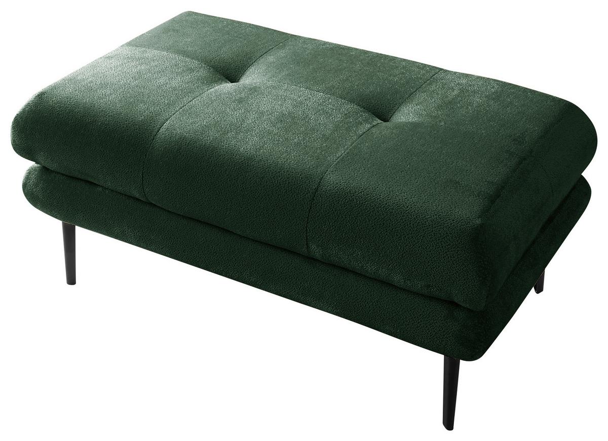 Hocker Ankona Grün/Schwarz, 80 cm - Schwarz/Grün, Design, Textil (80/48/80cm) - MID.YOU