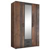 Drehtürenschrank Mit Spiegel B: 120 cm Chicago - Schieferfarben/Akaziefarben, Basics, Glas/Holzwerkstoff (120/196/53,5cm) - MID.YOU