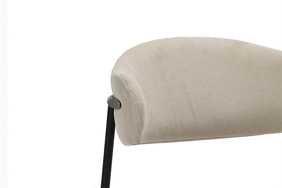 Esszimmerstuhl Jersey Schwarz, Taupe 2er Set - Taupe/Schwarz, Design, Textil/Metall (58/78/54,5cm) - MID.YOU