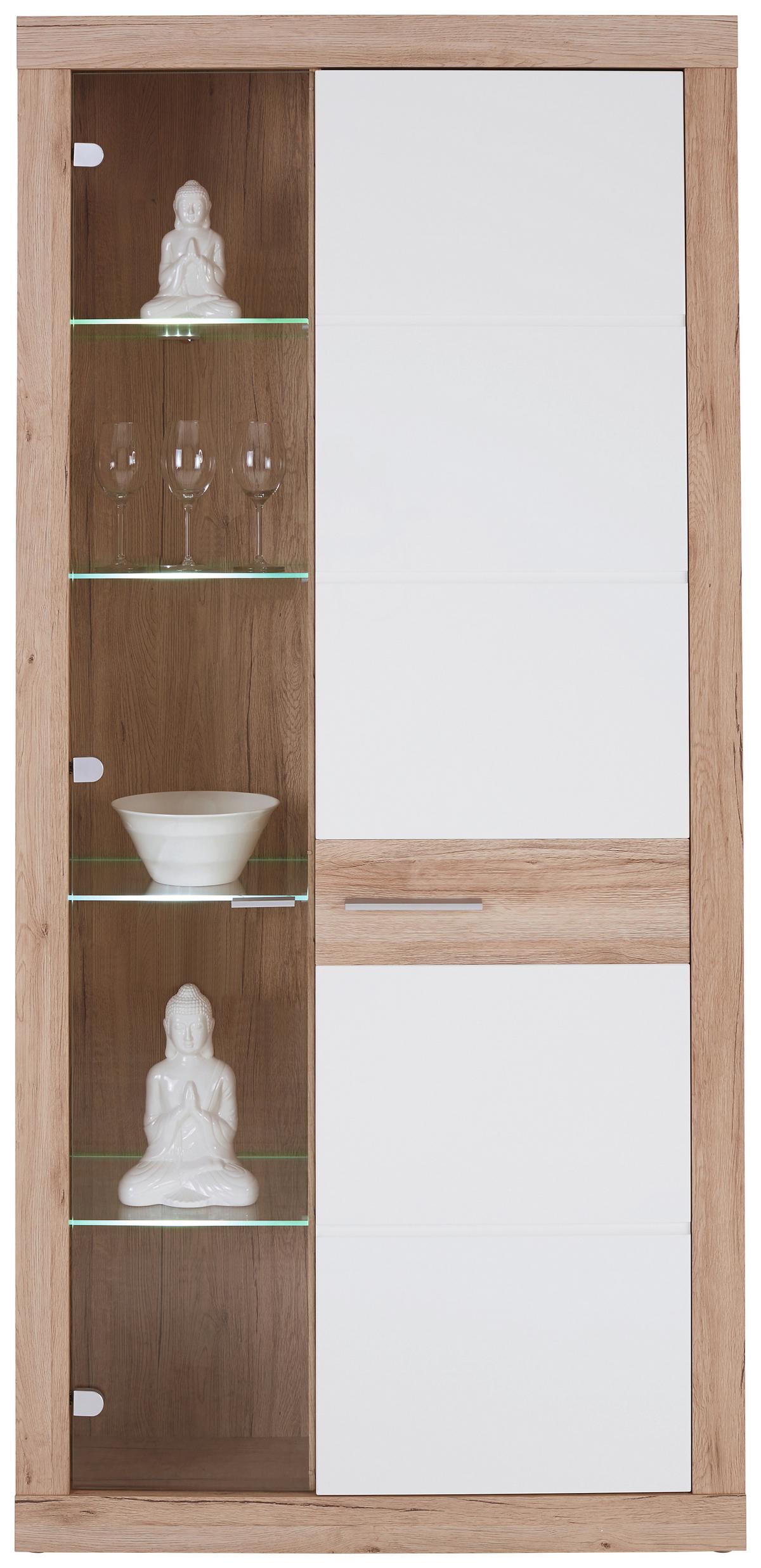 Odporúčaná kombinácia MALTA - SAN REMO 6 - biela/farba duba, Modern, kompozitné drevo/plast (320/197/42cm)