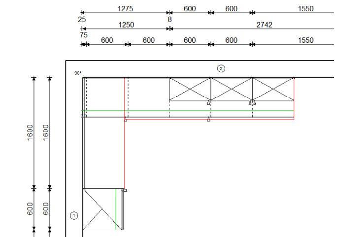 Plánovatelná kuchýň PN 80 rozměr 300+60 cm