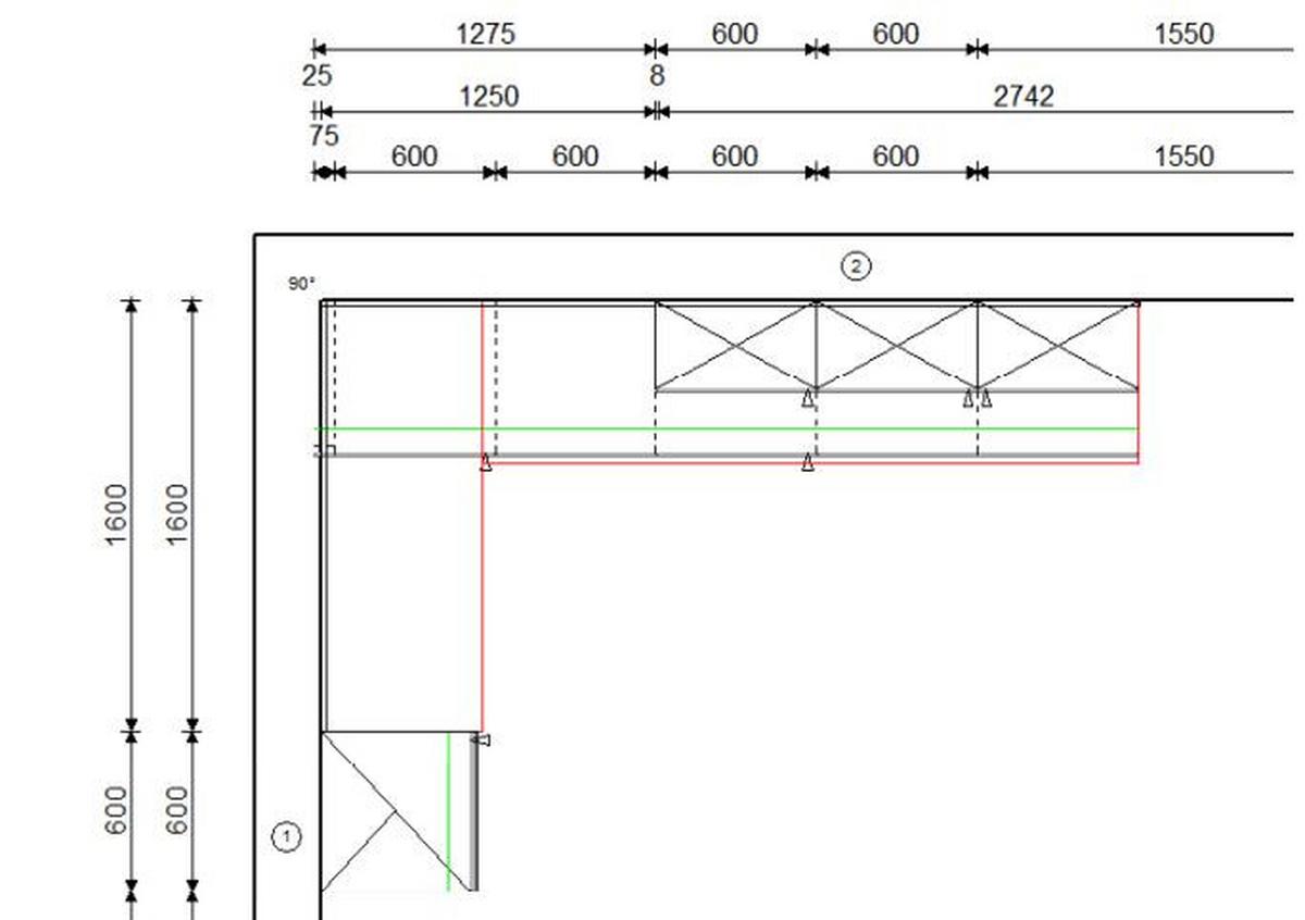 Plánovateľná kuchyňa PN 80 rozmer 300 +60 cm