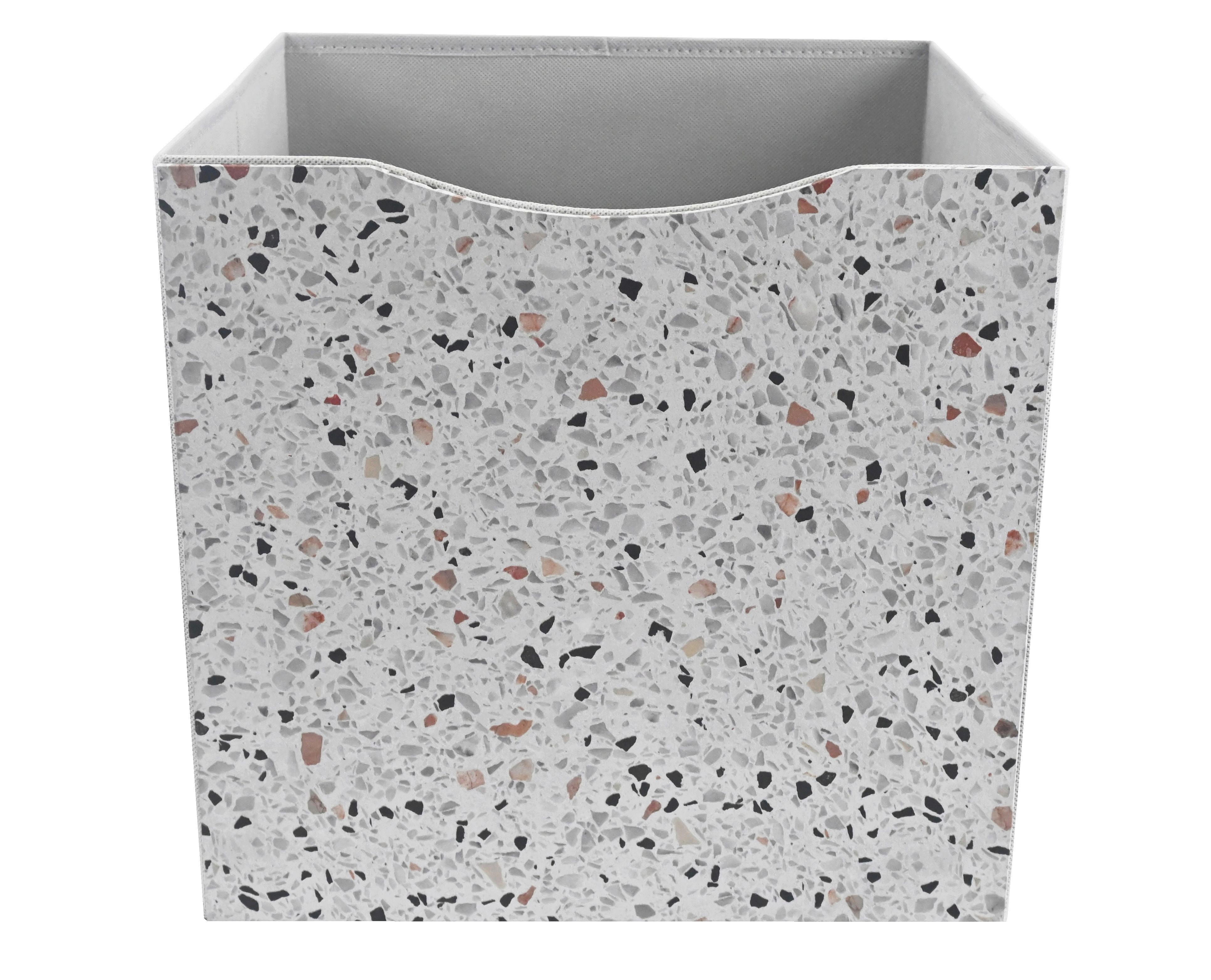 Skládací krabice BETTY - šedá, Konvenční, kompozitní dřevo/textil (33/33/32cm) - Mömax